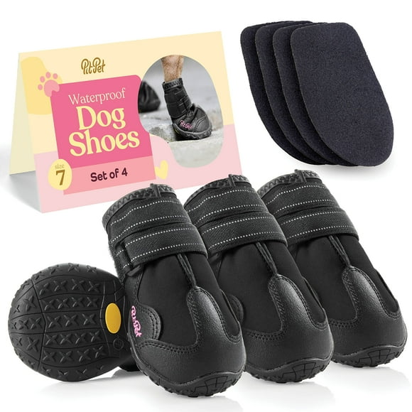 Chaussures Imperméables pour Chiens - Chaussures Élégantes pour Chiens - Bottes pour Chiens avec Fond en Caoutchouc Antidérapant Protège la Patte des Trottoirs Chauds Ou Froids, Chaussons pour Chiens avec Sangles Réfléchissantes pour la Sécurité des Chiens, Chaussures pour Chiots.