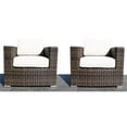 thumbnail image 1 of Living Source International 33" Wicker / Rattan Patio Chair in Espresso Set of 2, 1 of 5