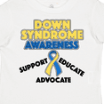 thumbnail image 4 of Inktastic Down Syndrome Awareness Support, Educate, Advocate Boys or Girls Toddler T-Shirt, 4 of 5