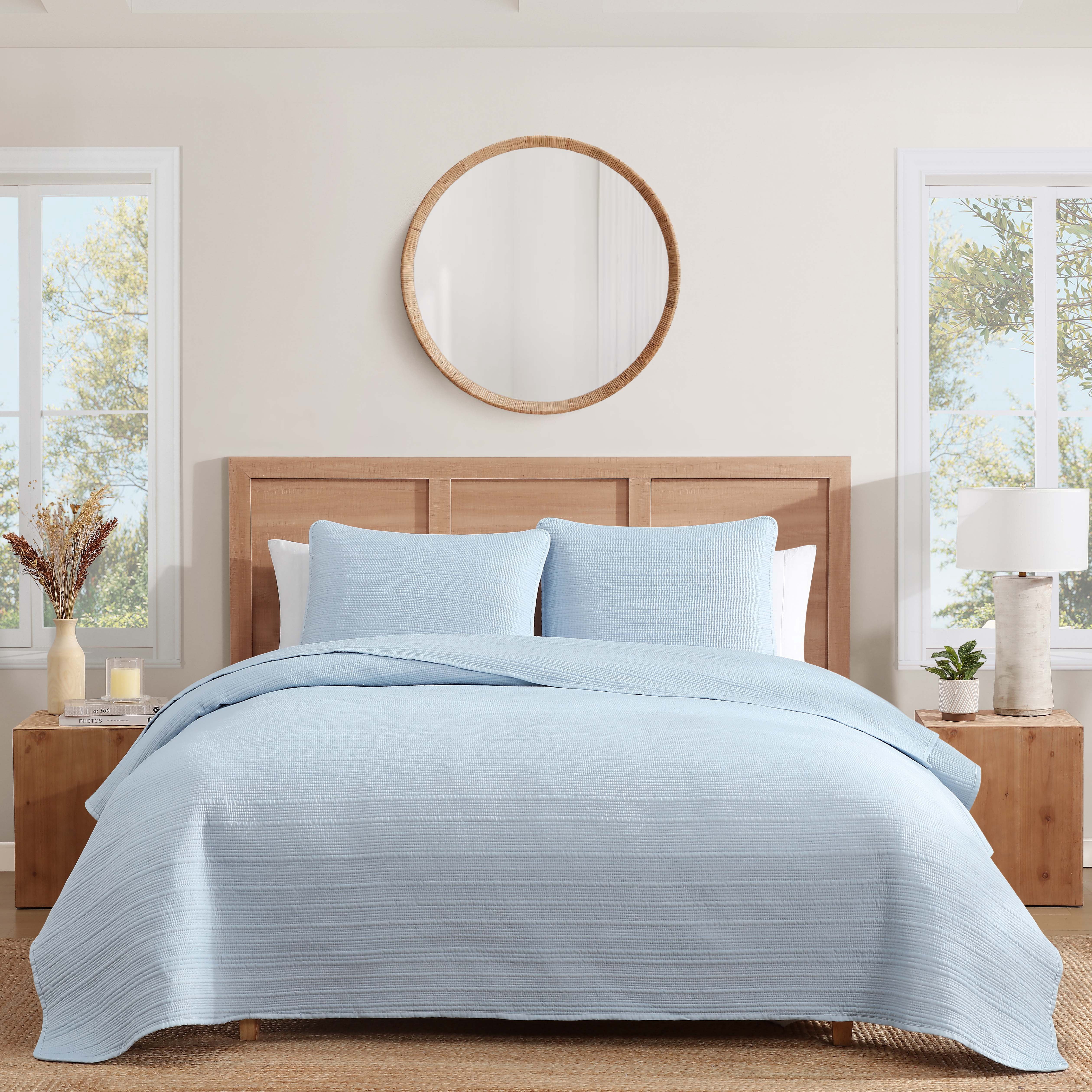 Caribbean Joe, Stonewash 2PC Quilt Set, Twin, Blue
