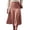 Pink-#018, variant on High Waist Suede Pleated Midi Skirt for Women, Vintage A Line Flared Skirt, Casual Fall Outfits,Coffee S