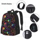 thumbnail image 3 of Easygdp Rainbow Jellyfishes Mochila para Niños y Niñas con Set de Caja de Almuerzo y Estuche para Lápices 3 en 1, Mochila Escolar Estampada para Adolescentes, 3 of 7