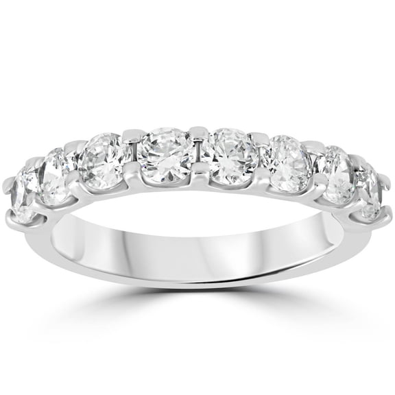 Pompeii 2ct Diamond U Prong Wedding Ring 14k White Gold Anniversary Band (I/J,I2-I3)