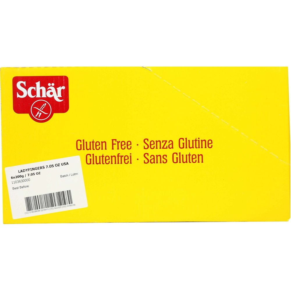 Schar - Cookies Ladyfingers Gluten Free - Case of 6 - 7.1 OZ
