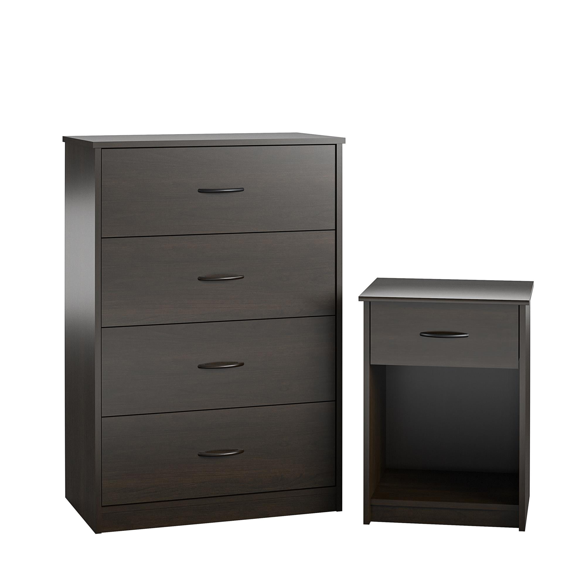 Mainstays Classic Nightstand With Drawer Espresso Walmart Com Walmart Com