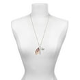 thumbnail image 3 of Delight Jewelry Acrylic Large Leaf Mixed Brown and Yellow Always My Mother Bar Zoe Necklace, 3 of 4
