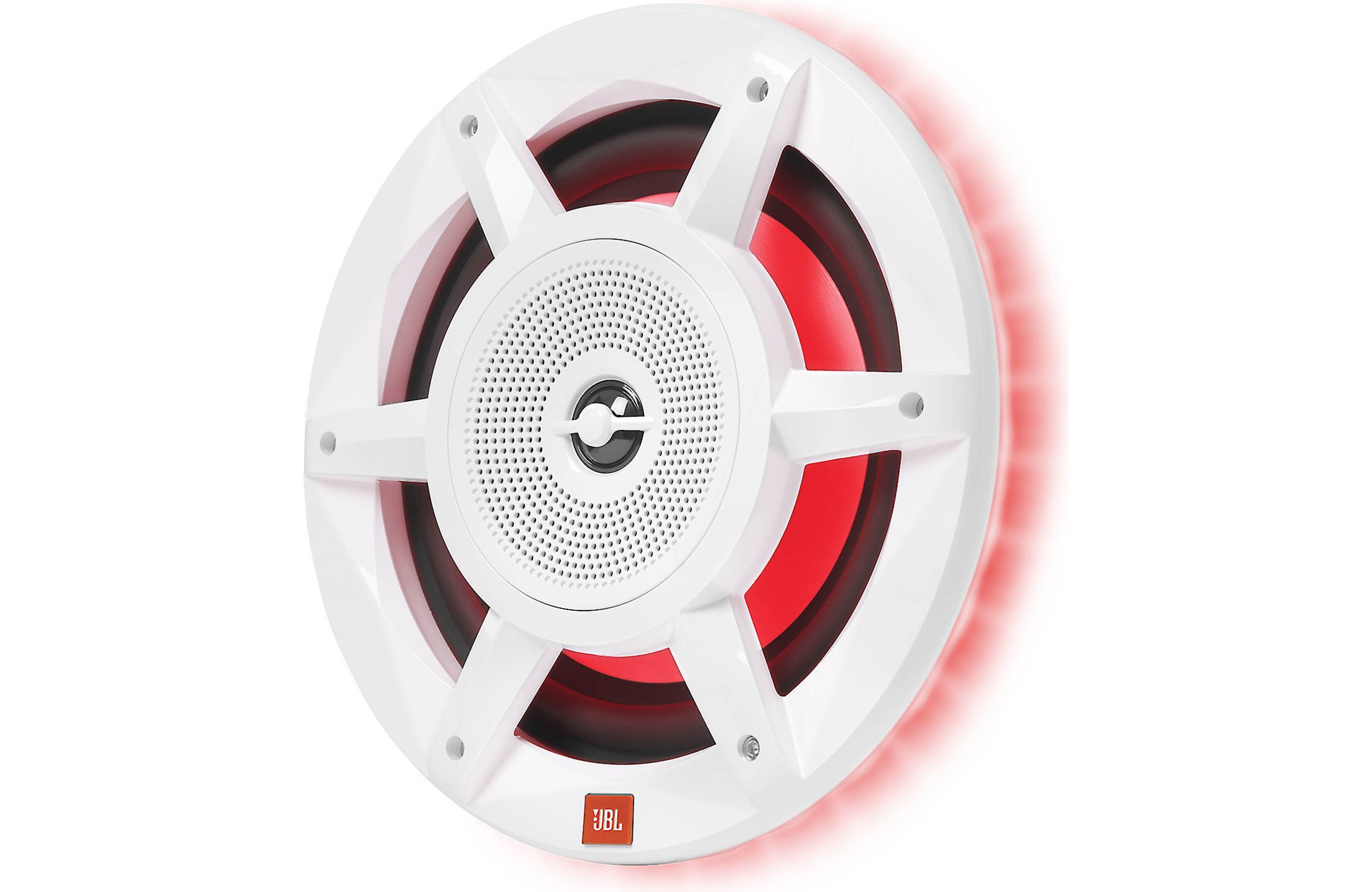 25" White Stadium Series Coaxial Marine RGB Speakers