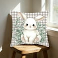 thumbnail image 5 of 18x18 inch Easter Pillow Covers , Risen Bunny Floral Eggs Farmhouse Decorations Spring Holiday Decor Throw Cushion Case for Home Couch, 5 of 5