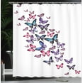thumbnail image 4 of Ambesonne Butterfly Shower Curtain, Wings Feminine, 69"Wx75"L, Blue Purple Pink, 4 of 5