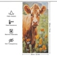 thumbnail image 2 of Farmhouse Highland Cow Funny Cattle And Flower Shower Curtain Modern Home Bathroom Bathtub Decor Waterproof Fabric with 12PCS Hooks, 2 of 8