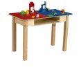 thumbnail image 2 of Time-2-Play  Rectangle Play Table with Shelf & 18 in. Legs & Duplo Compatible Grid, Red & Blue, 2 of 5