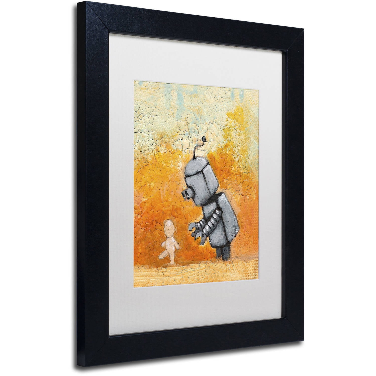 Trademark Fine Art 'Caretaker' Canvas Art by Craig Snodgrass, White Matte, Black Frame