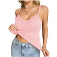 thumbnail image 2 of FAVIPT Women's Summer Lace Camisole Solid Scoop Neck Soft Stretch Undershirt Breathable Basic Tank Tops Pink,XL, 2 of 8