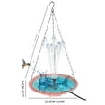 thumbnail image 2 of YUNAFFT Hanging Solar Bird Bath Fountain, Durable Metal Bird Bath Bowl with Solar Powered Pump & Water Spray Nozzles for Outdoor Garden Backyard Patio Lawn, 2 of 2