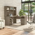 thumbnail image 3 of Bush Furniture Cabot 60" L Desk and Hutch with Storage, Ash Gray, 3 of 11