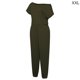 thumbnail image 1 of Guardurnaity Mono de manga corta con hombros cruzados para mujer Pantalones de una pieza de color sólido con bolsillos Vestidos ejercito verde XXL, 1 of 4