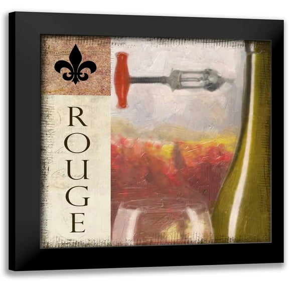 Greene, Taylor 12x12 Black Modern Framed Museum Art Print Titled - ROUGE VINEYARD