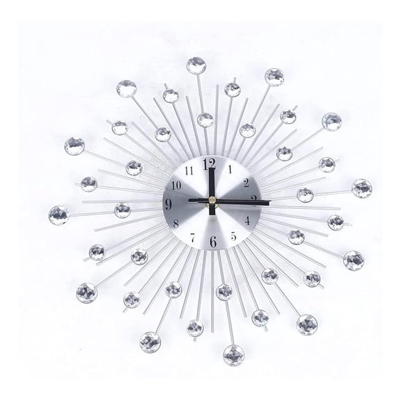 Crystal Wall Clock, Large Wall Clocks for Living Room Decor Modern Silent Wall Clocks, Modern Home Decorations for Living Room,Bedroom,Dining Room, Office, 13 inch