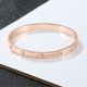 thumbnail image 2 of Brazalete pulsera de lujo con cristales de zirconia color oro rosado casual-Pulsera abierta, 2 of 5