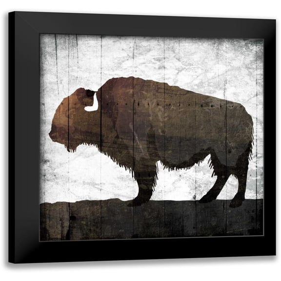 Grey, Jace 12x12 Black Modern Framed Museum Art Print Titled - Aged Buffalo