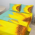 thumbnail image 2 of Ambesonne Sunflower Fitted & Top Sheet Set with Shams, Close up Half Petal, Mustard Dark Orange, 2 of 8