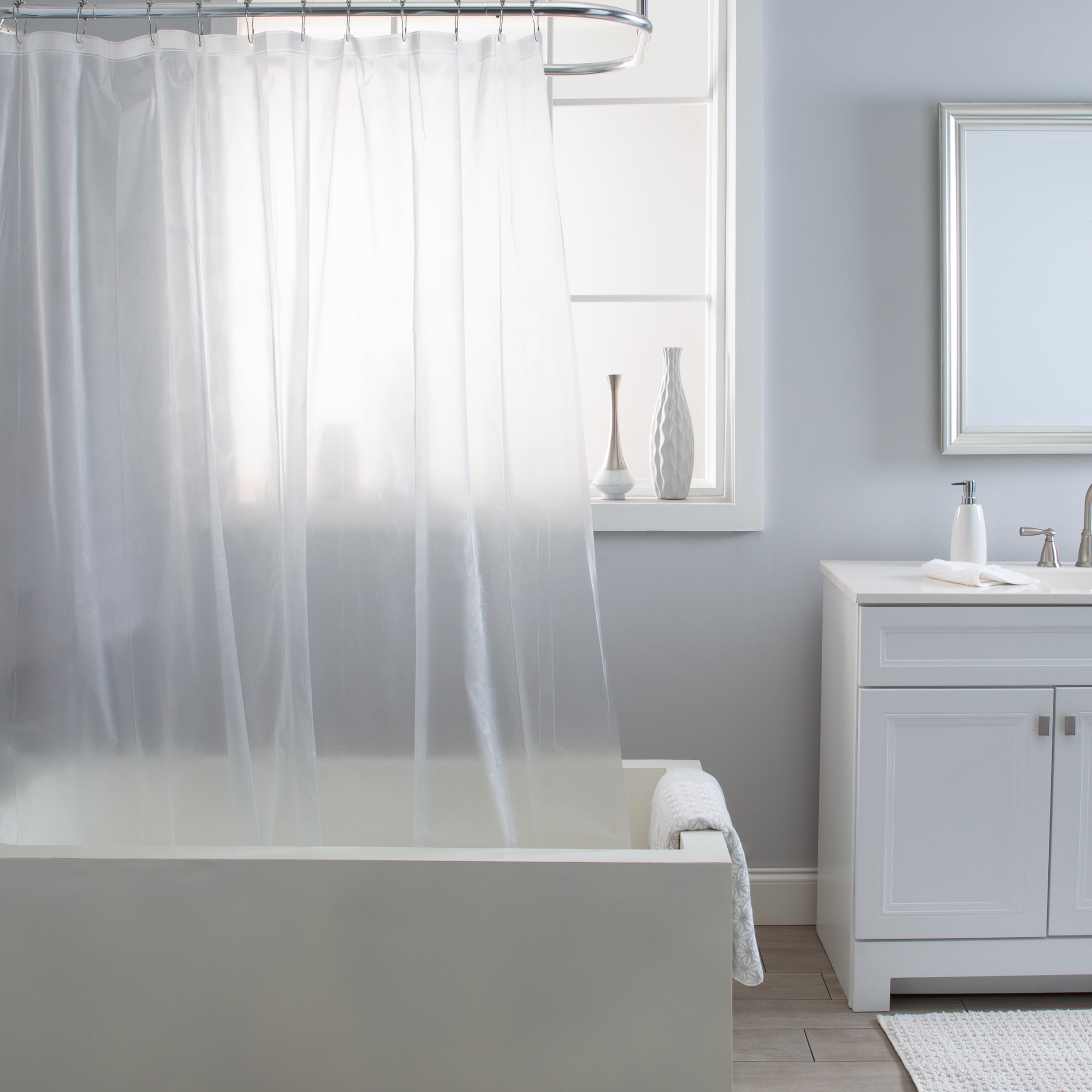 Bath Bliss Shower Liner in Clear Frost