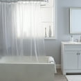 thumbnail image 3 of Bath Bliss 2 Pack PVC 70" x 72" Solid Heavy Duty Bathroom Shower Liner in Clear Frost, 3 of 7