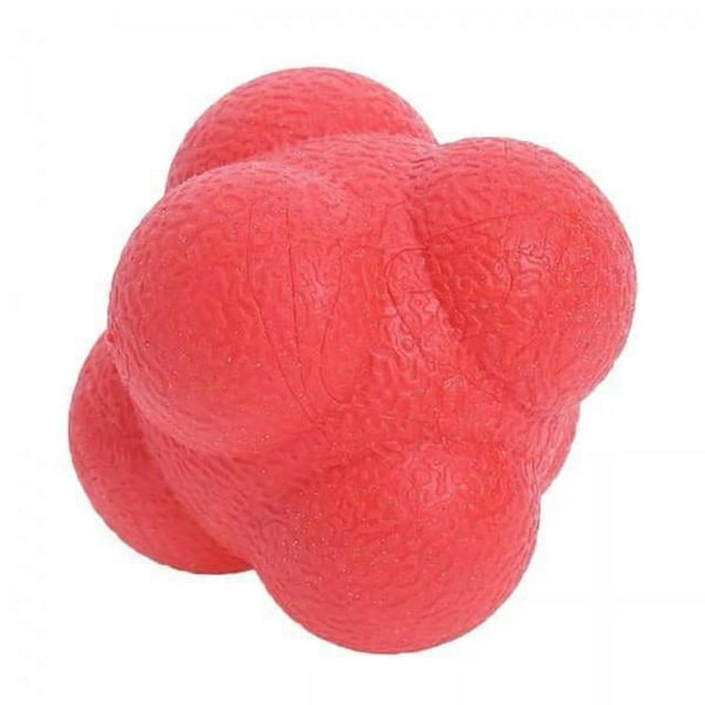 koolsoo 4xCoordination Agility Hexagonal Tennis Fitness Reaction Ball Red 4 Pcs