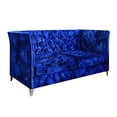 thumbnail image 2 of HMD Aliston Flared Arm 3-Seater Sofa, Shiny Blue, 2 of 5