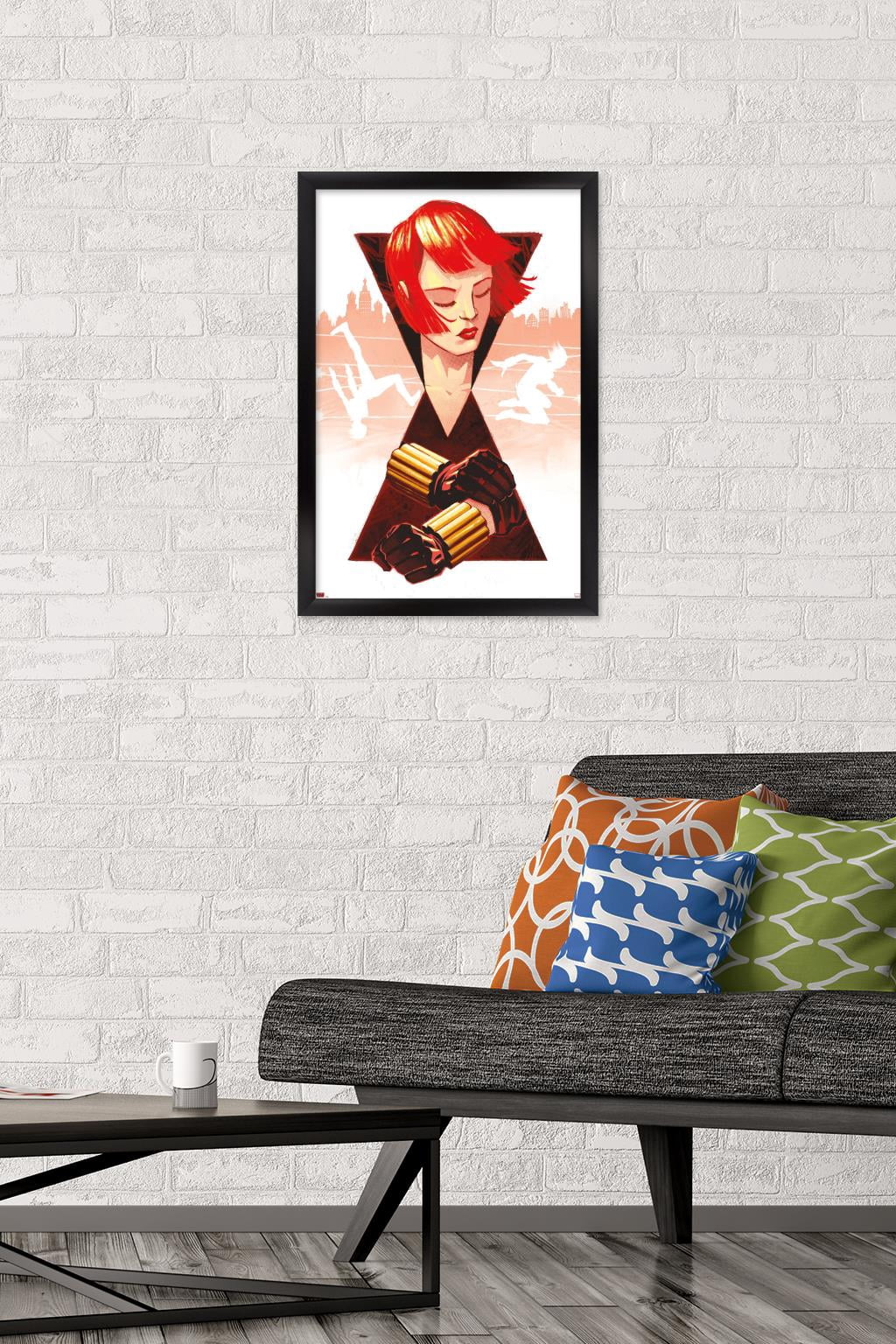 Marvel - Black Widow by Dan Thompson Wall Poster, 14.725" x 22.375", Framed