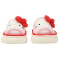 thumbnail image 2 of Hello Kitty 3D Character Face Art Women's Pink & White Striped Open-Toed Slide Slippers-Medium, 2 of 7