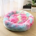 thumbnail image 3 of Plush Super Soft Pet Bed Dog Round Cat Winter Warm Sleeping Cushion Mat Portable Cat Supplies, 3 of 9