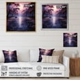 thumbnail image 4 of Designart "Pink Canal Serenitys Reflection painting" Canals Wall Art Living Room, 4 of 5