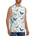thumbnail image 2 of Fotbe Men's Butterfly Print Men's Sleeveless Muscle Tank Tops Casual T-Shirts for Gym Workout Beach-X-Large, 2 of 8