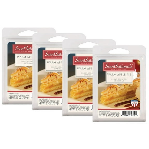 ScentSationals 2.5 oz Warm Apple Pie Scented Wax Melts, 4-Pack