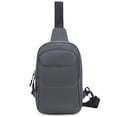 thumbnail image 1 of Bolsa De Pecho Bolsa de pecho para hombre, bolsa de mensajero Oxford segura para senderismo, montañismo (gris oscuro) Likrtyny Para Estrenar, 1 of 7