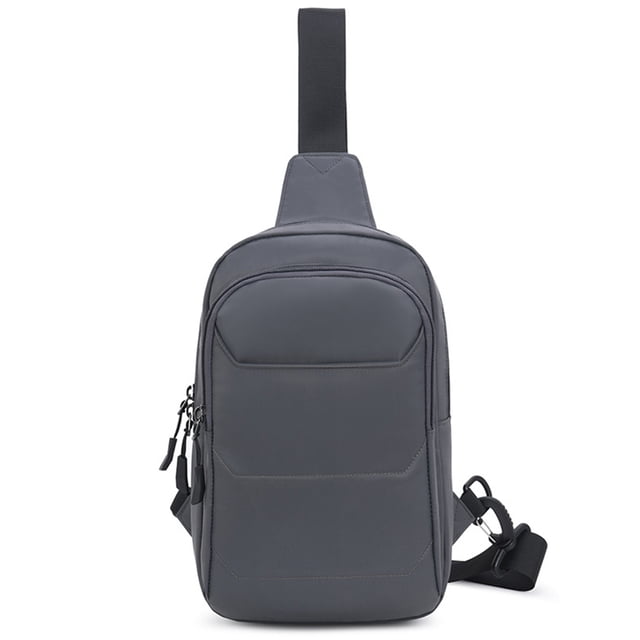 Bolsa De Pecho Bolsa de pecho para hombre, bolsa de mensajero Oxford segura para senderismo, montañismo (gris oscuro) Likrtyny Para Estrenar