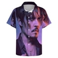 thumbnail image 5 of Johnny Depp Casual Short Sleeve Shirt Lapel Collar Shirt Summer Beach Shirt XL, 5 of 8