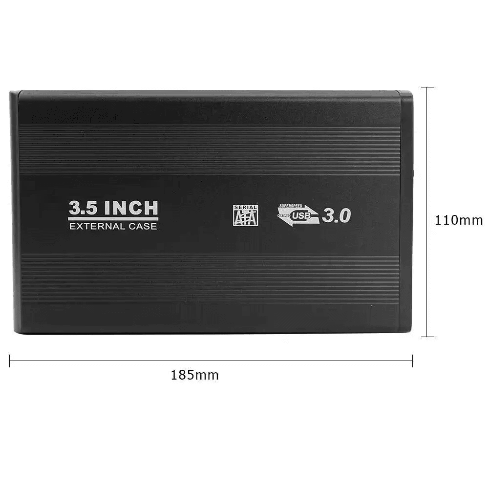 RIWPKFH 3.5 inch SATA to USB3.0 HDD Box SSD Case Hard Disk Case External Hard Drive Enclosure Box with US Adapter