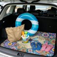 thumbnail image 2 of Xixirimido Universal Car Trunk Mat All Weather Trunk Protection Cargo Liner, Durable Non-slip Cargo Mat Rear Trunk Liner Car Accessories, Vibrant Boho Mandala Dragonfly, 2 of 7