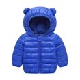 thumbnail image 1 of 2-7T Winter Hooded Down Coats for Kids Baby Boys Girls Solid Ultralight Puffer Padded Jacket with Hoods Bear Ear Toddler Snow Outerwear, 1 of 7
