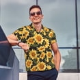thumbnail image 4 of Fotbe Vintage Black Plaid Sunflower Camiseta Polo de Golf para Hombre con Estampado – Camisa Deportiva Transpirable con Cuello Abotonado-Large, 4 of 6