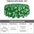 thumbnail image 6 of St. Patrick''s Day Round Tablecloth 60 inch Waterproof and Washable Tablecloth Clover Themed Table Cover for Holiday Dinner Party Decoration, 6 of 6