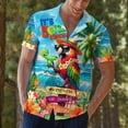 thumbnail image 6 of Funny Parrot Hawaiian Shirt For Men Summer Beach Vacation Aloha Party Mens Hawaiian Shirts Short Sleeve Button Down Shirt Men, 6 of 7