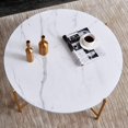 thumbnail image 3 of 36Inch Moderne Fin Table de Café Ronde Décoratif Mode Créative Fin Table Table à Thé Table Basse pour le Bureau, 3 of 8