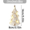 thumbnail image 4 of Vintage Lighted Christmas Tree Figurine with Warm LED Glow for Tabletop Holiday Decor, 4 of 7