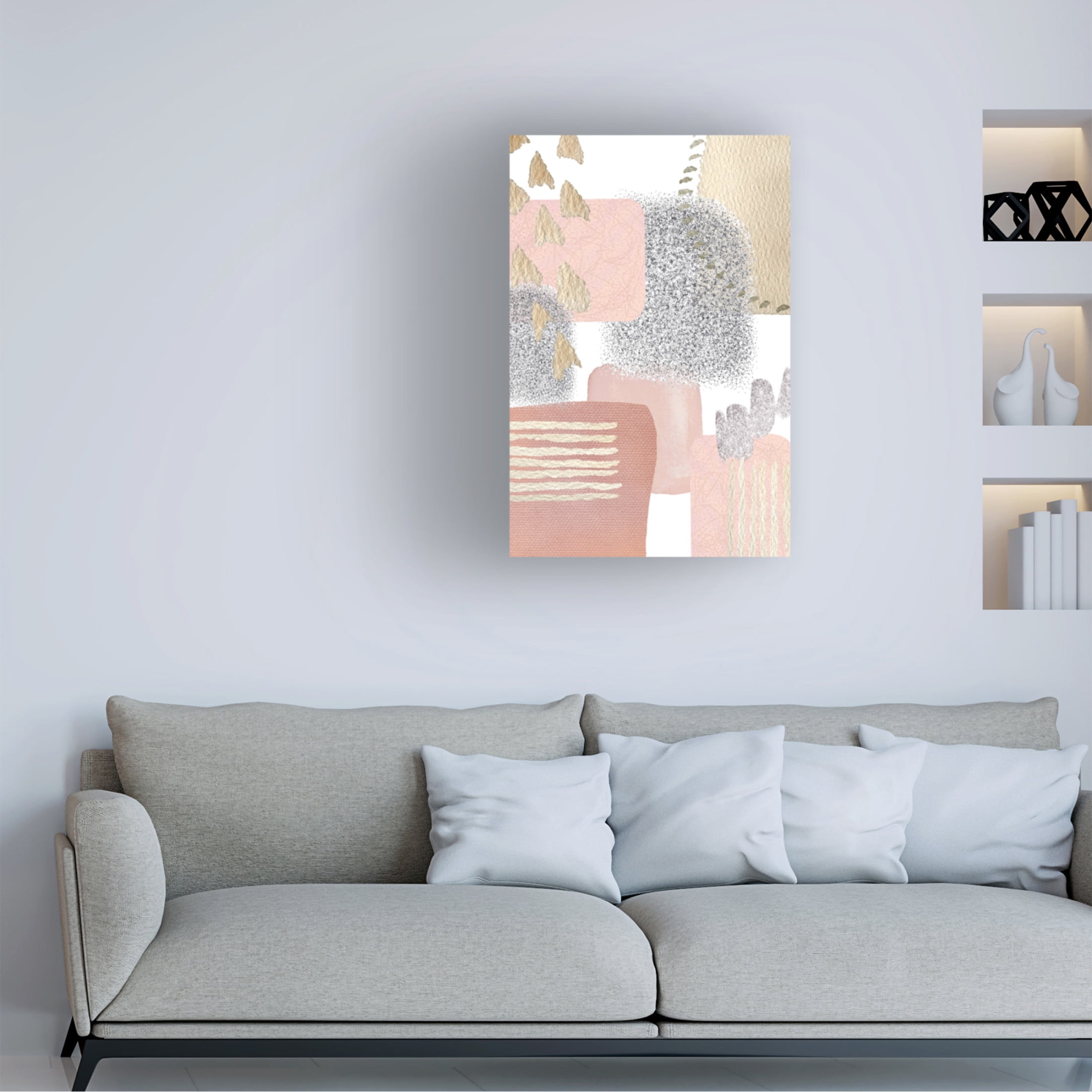 Trademark Fine Art Sally Ann Moss Delicate Pink 2 Canvas Wall Art