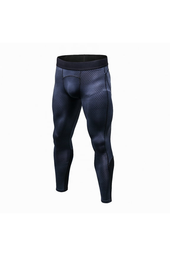 Men Sports Stretch Leggings Trousers Breathable Quick-drying Wicking Fitness Pants Black S,Men