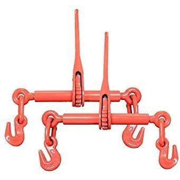 2 Pack Truck Trailer Load Binder Ratchet Chain Binder For 5/16" to 3/8" Chain (Working Load Limit: 5,400 LBS)