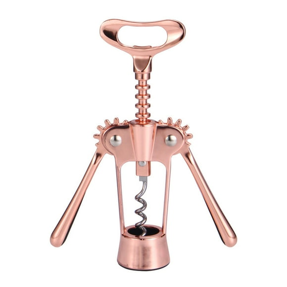 Corkscrew by Hanee (Rose Gold) - Wine Bottle Opener - Wine Opener and Beer Bottle Opener with Foil Cutter and Pouch, Wine Accessories for Kitchen Chateau Restaurant Bars and Servers